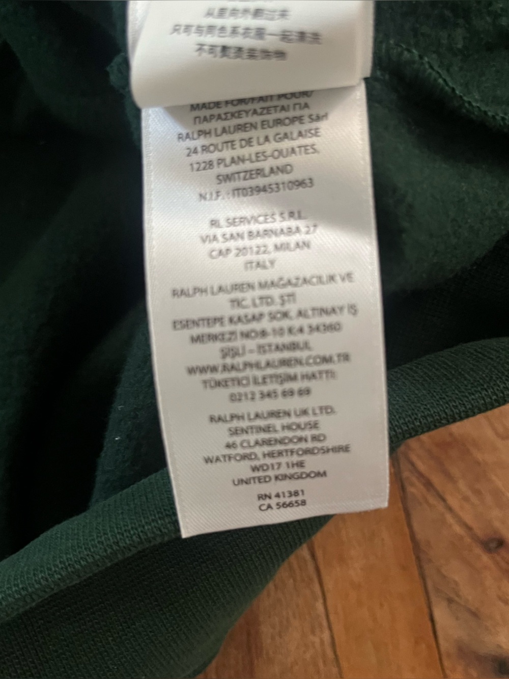 NWOT POLO RALPH LAUREN Sweatshirt Mens L Green Quarter Zip Fleece Lined $150 - Picture 10 of 14